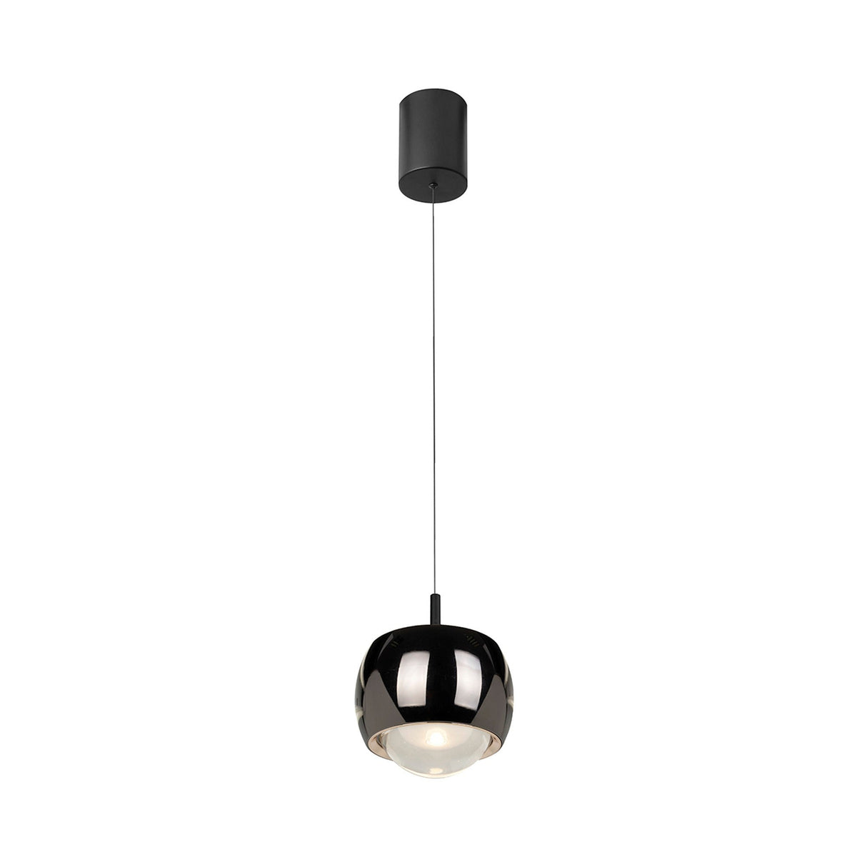 Roller 7.7cm LED Pendant Light 12W 3000K - Chrome & Black
