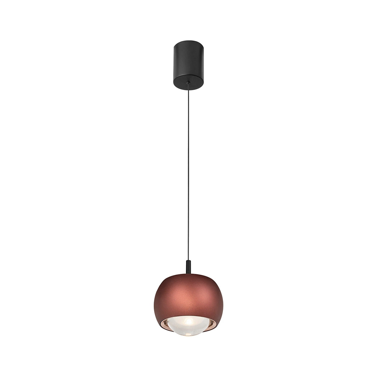 Roller 7.7cm LED Pendant Light 12W 3000K - Coffee & Black