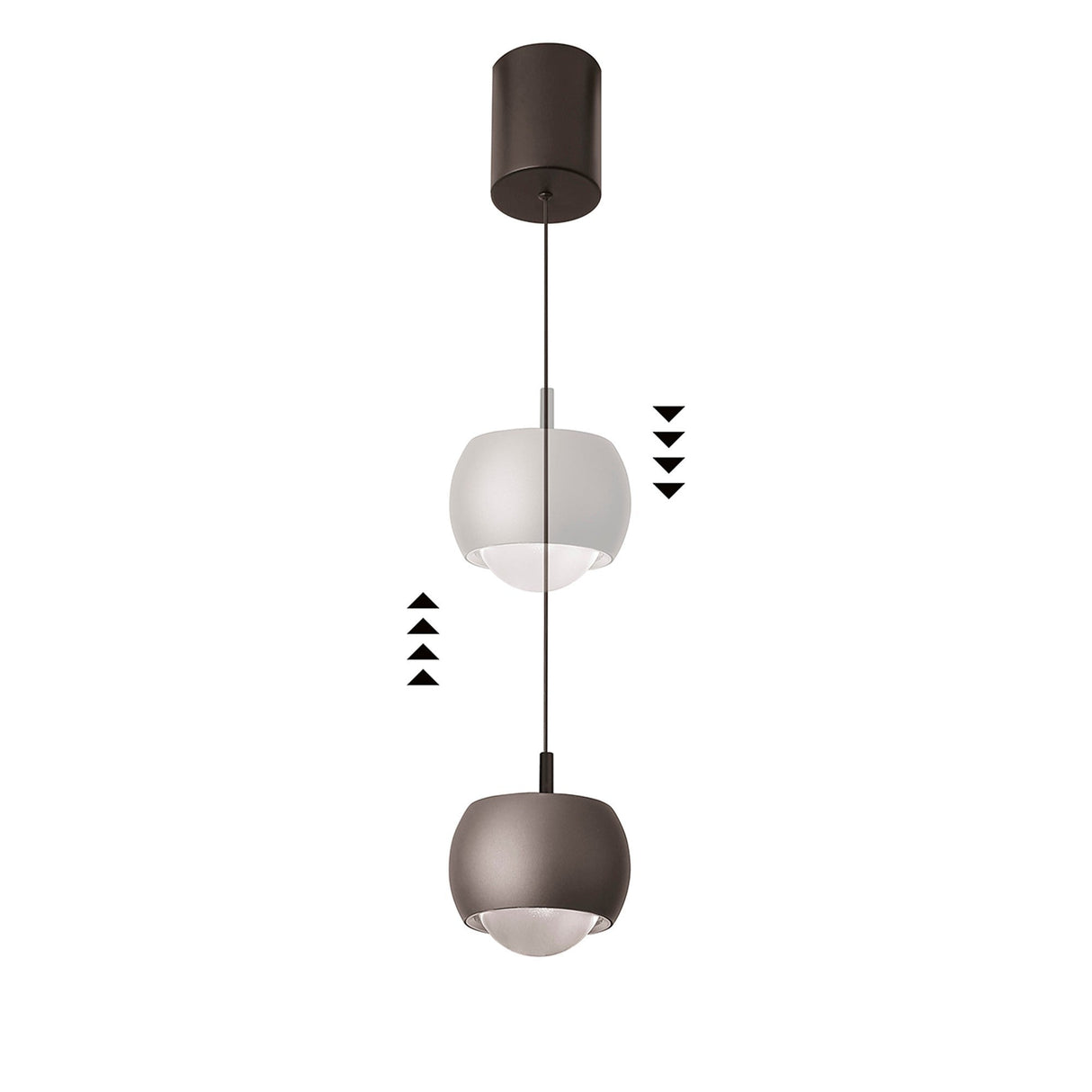 Roller 7.7cm LED Pendant Light 12W 3000K - Coffee & Black