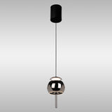 Roller 9.6cm LED Pendant Light 12W 3000K - Black Chrome & Black