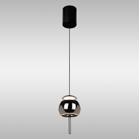 Roller 9.6cm LED Pendant Light 12W 3000K - Black Chrome & Black