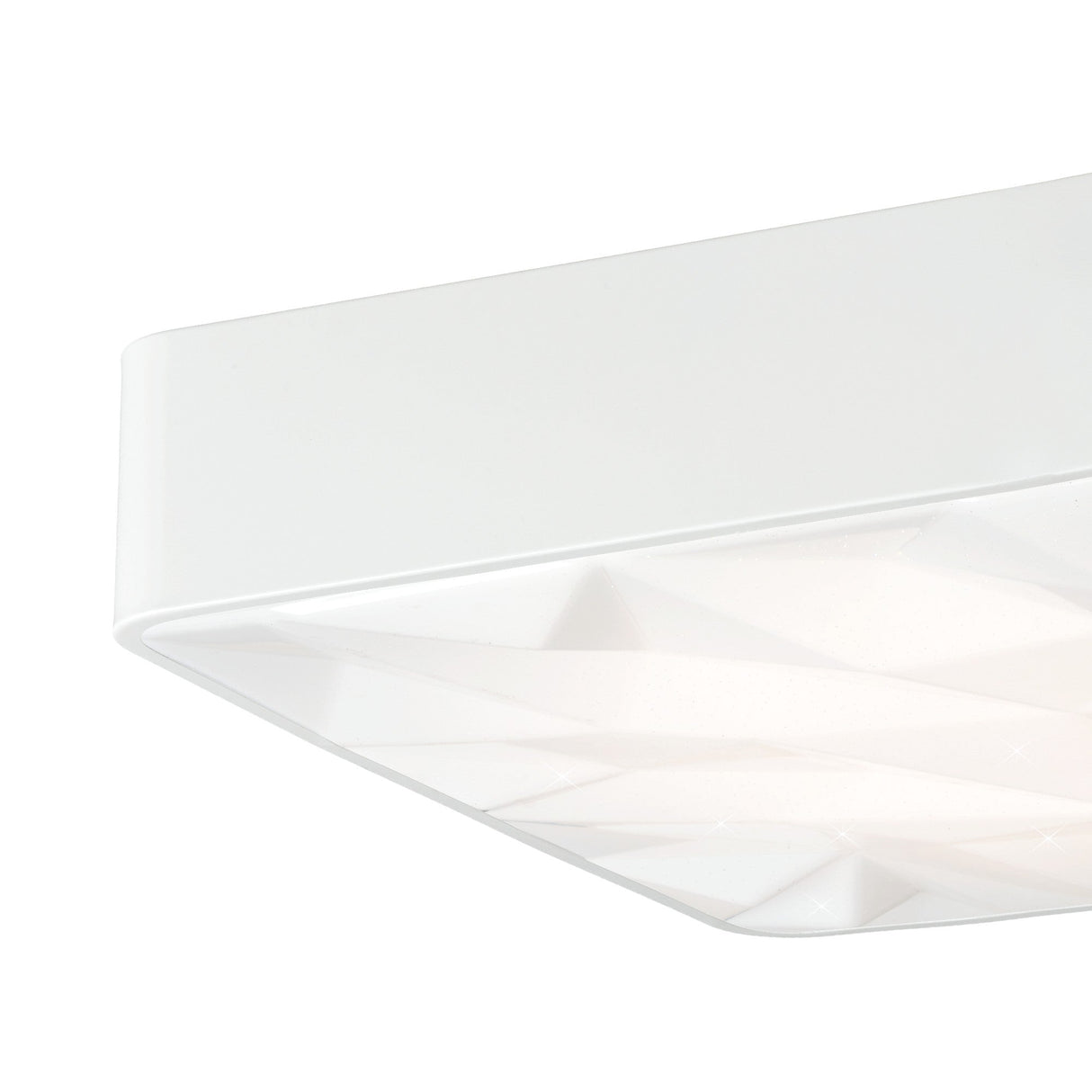 Rombos Square CCT Dimmable LED Flush Ceiling Light With Remote Control - White