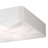 Rombos Rectangular CCT Dimmable LED Flush Ceiling Light With Remote Control - White