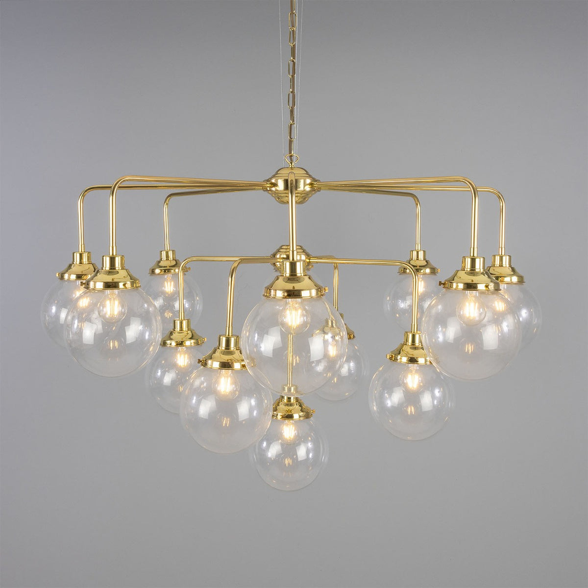 Rome 13 Light Glass Globe Chandelier