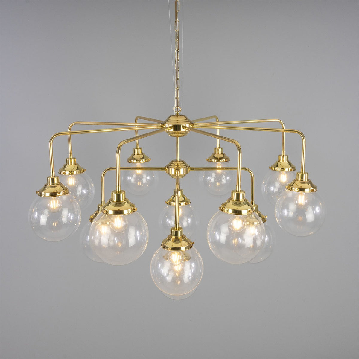 Rome 13 Light Glass Globe Chandelier