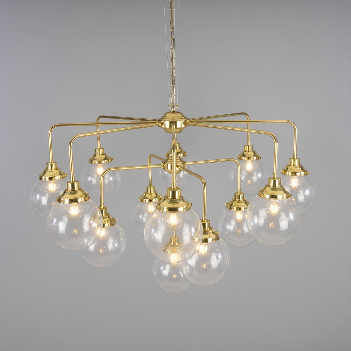 Rome 13 Light Glass Globe Chandelier