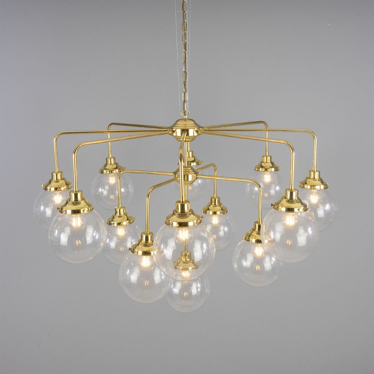 Rome 13 Light Glass Globe Chandelier