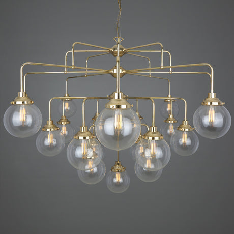 Rome Glass 4 Tier Globe Chandelier