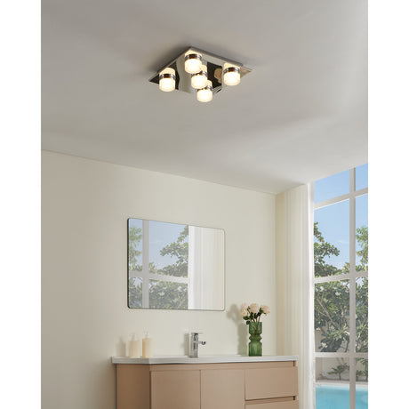 Romendo 1 LED Bathroom Ceiling Light - Chrome