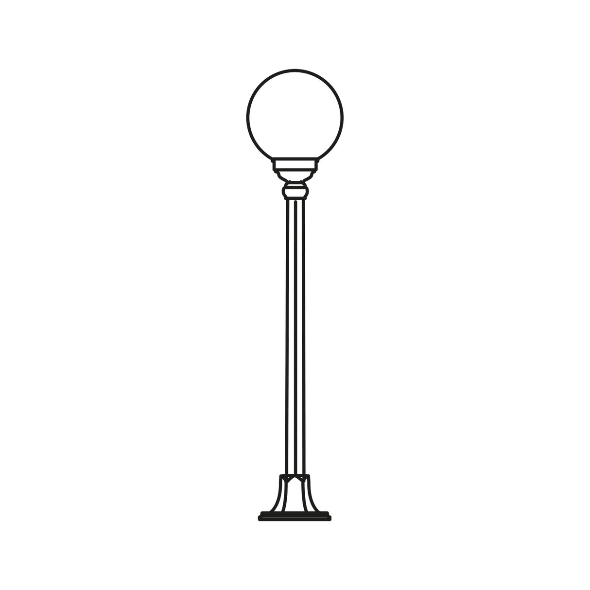 Rondel Cast Aluminium Outdoor Adjustable Lamp Post