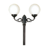 Rondel Low Cast Aluminium Outdoor Adjustable 2 Light Lamp Post - 157-222cm