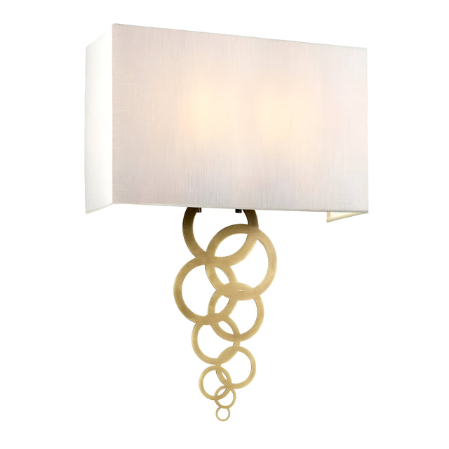 Rosa Large 2 Light Wall Light - Aged Brass