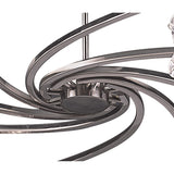 Rosa 82cm Telescopic 8 Light Chandelier - Satin Nickel