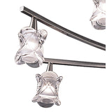 Rosa 82cm Telescopic 8 Light Chandelier - Satin Nickel