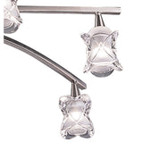 Rosa 82cm Telescopic 8 Light Chandelier - Satin Nickel