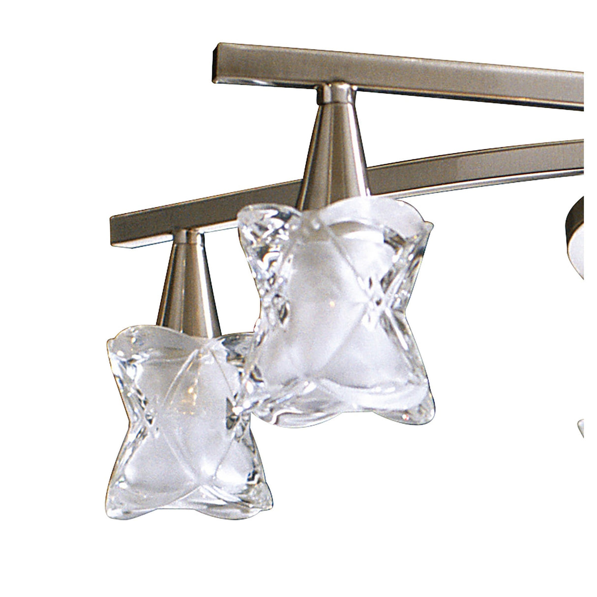 Rosa 64cm Telescopic 6 Light Chandelier/Semi-Flush - Satin Nickel