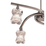 Rosa 48cm Telescopic 6 Light Chandelier/Semi-Flush - Satin Nickel