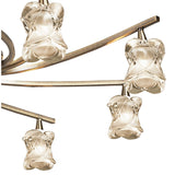 Rosa 82cm Telescopic 8 Light Chandelier - Antique Brass