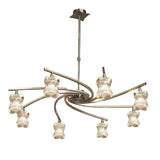 Rosa 82cm Telescopic 8 Light Chandelier - Antique Brass