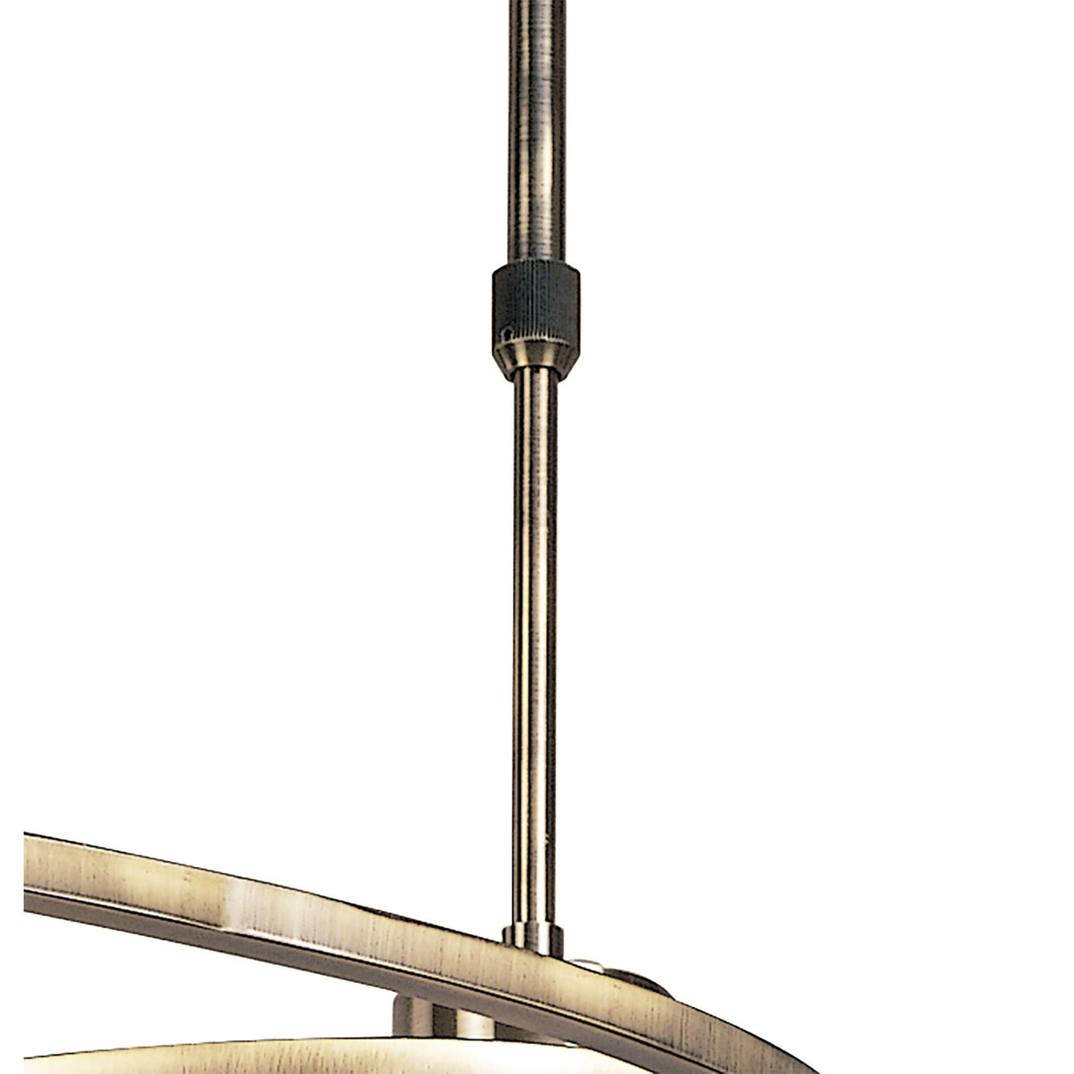 Rosa 64cm Telescopic 6 Light Chandelier/Semi-Flush - Antique Brass