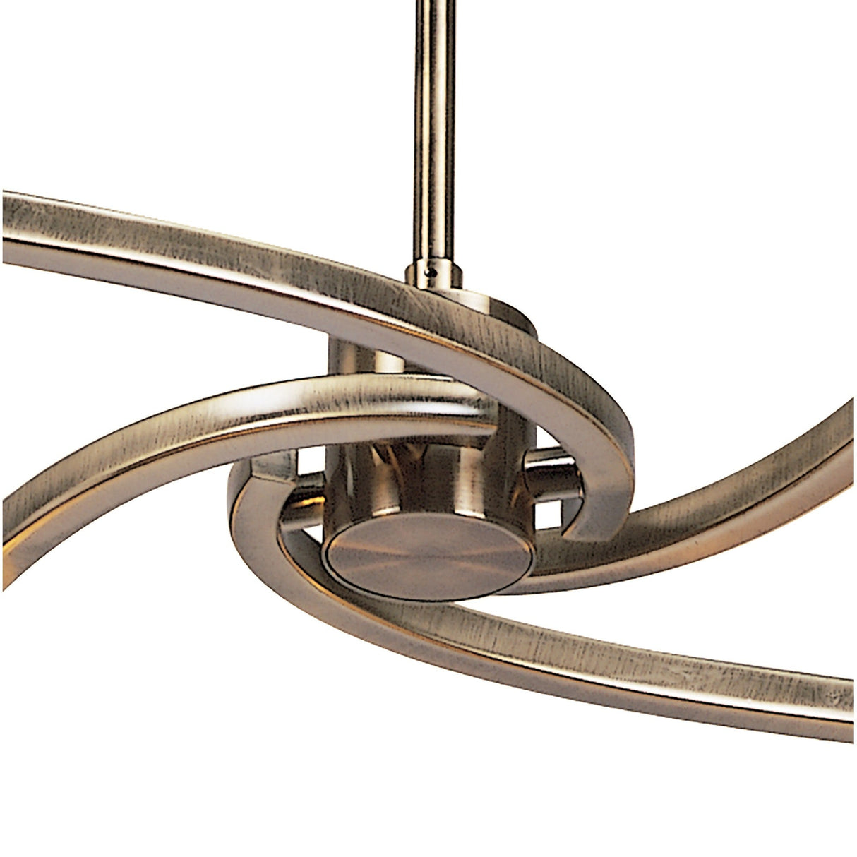 Rosa 48cm Telescopic 4 Light Chandelier/Semi-Flush - Antique Brass