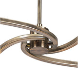 Rosa 48cm Telescopic 4 Light Chandelier/Semi-Flush - Antique Brass