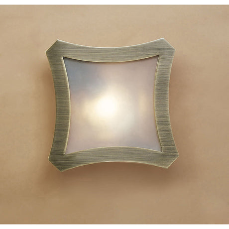 Rosa Del Desierto 1 Light Flush Ceiling Light - Antique Brass