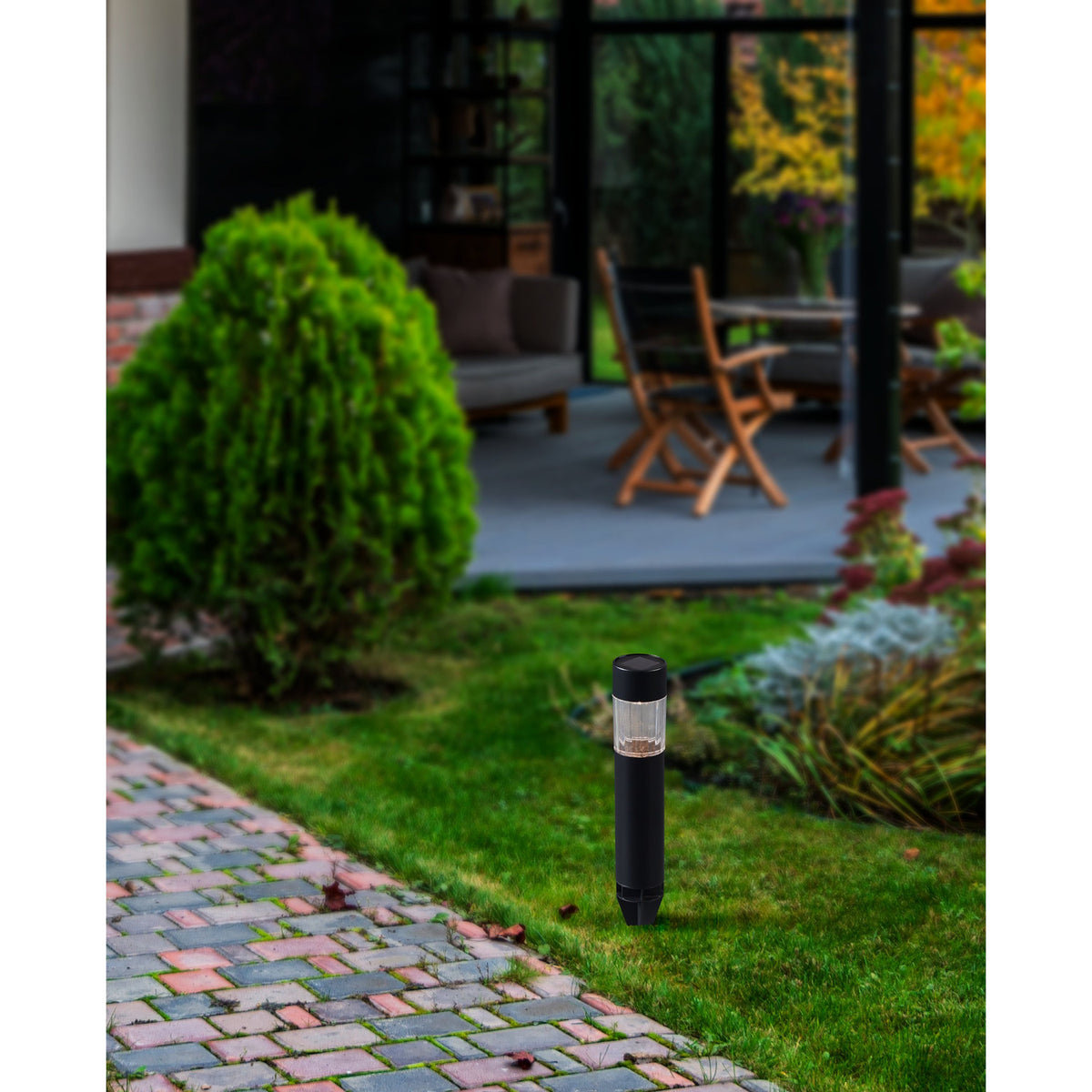 Rosalba Solar Spike Light Set of 6 - Black