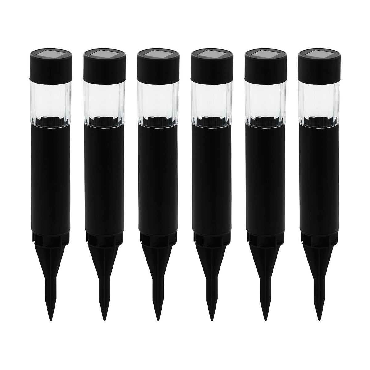 Rosalba Solar Spike Light Set of 6 - Black