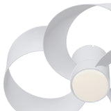 Rose CCT Dimmable LED Ceiling Retractable Fan Light With Remote Control - White