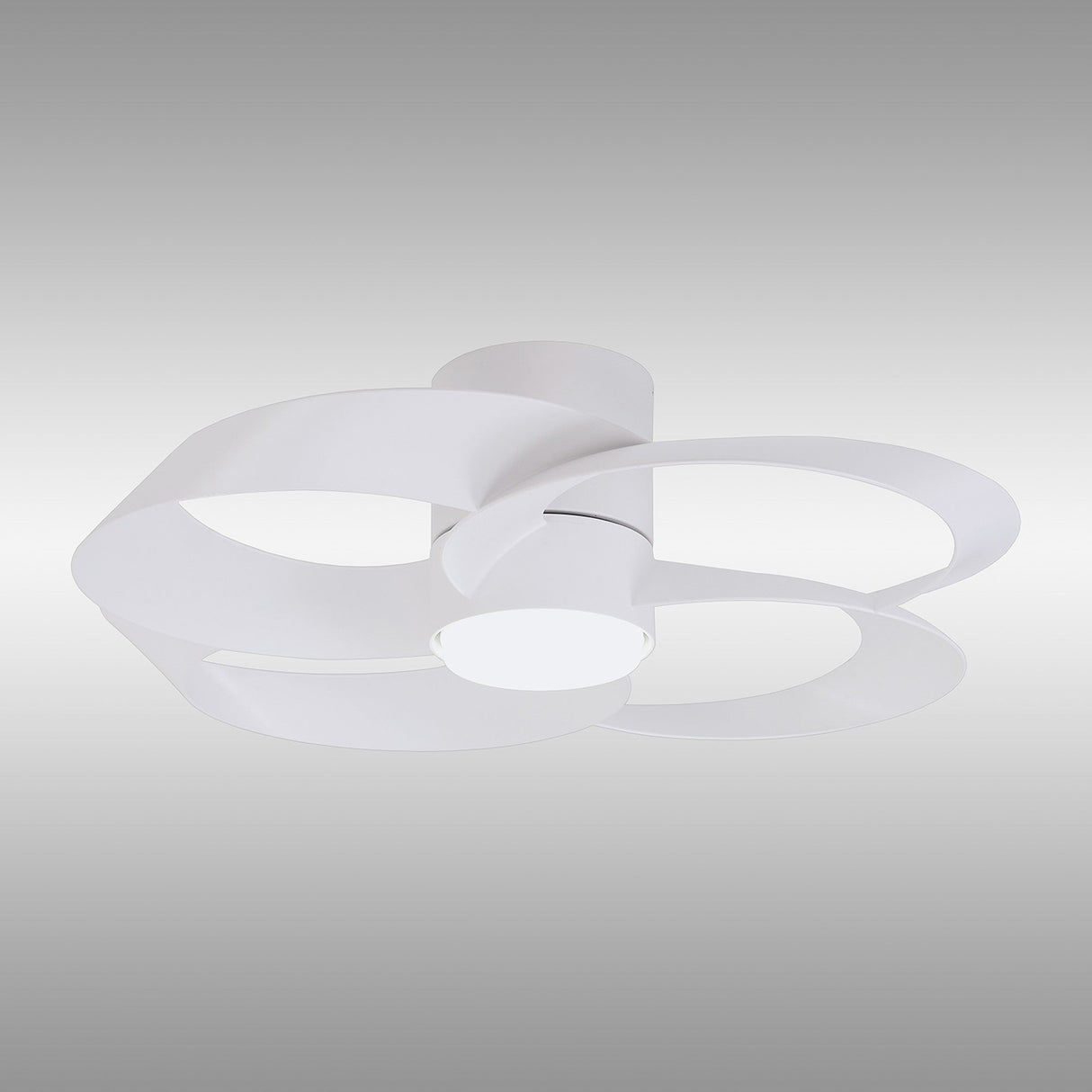 Rose CCT Dimmable LED Ceiling Retractable Fan Light With Remote Control - White