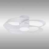 Rose CCT Dimmable LED Ceiling Retractable Fan Light With Remote Control - White