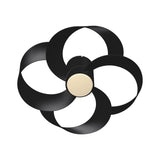 Rose CCT Dimmable LED Ceiling Retractable Fan Light With Remote Control - Black