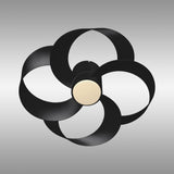 Rose CCT Dimmable LED Ceiling Retractable Fan Light With Remote Control - Black