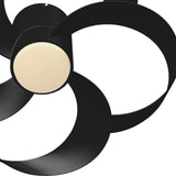Rose CCT Dimmable LED Ceiling Retractable Fan Light With Remote Control - Black