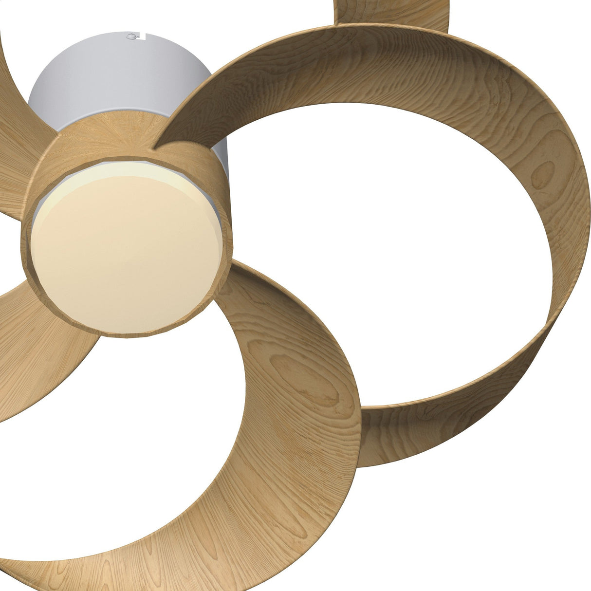 Rose CCT Dimmable LED Ceiling Retractable Fan Light With Remote Control - Brown