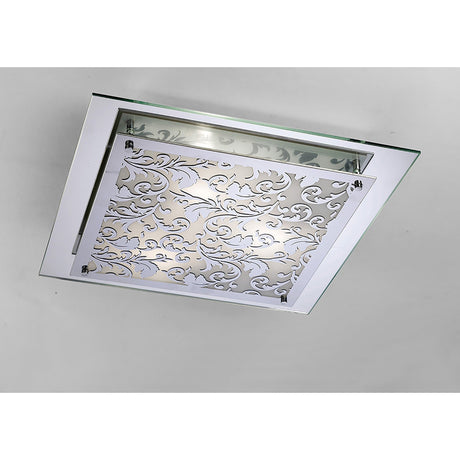 Roveta 3 Light Wall/Flush Ceiling Light - Polished Chrome