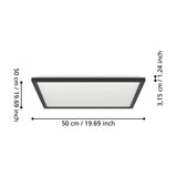 Rovito LED Panel Light 50 x 50cm - Black