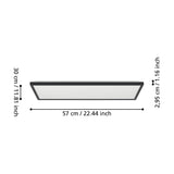 Rovito LED Panel Light 57 x 30cm - Black