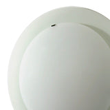 Ruby 2 Light Flush Round Opal Glass Ceiling Light - Satin Nickel
