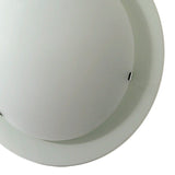 Ruby 2 Light Flush Round Opal Glass Ceiling Light - Satin Nickel