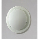 Ruby 2 Light Flush Round Opal Glass Ceiling Light - Satin Nickel