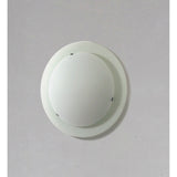 Ruby 1 Light Flush Round Opal Glass Ceiling Light - Satin Nickel
