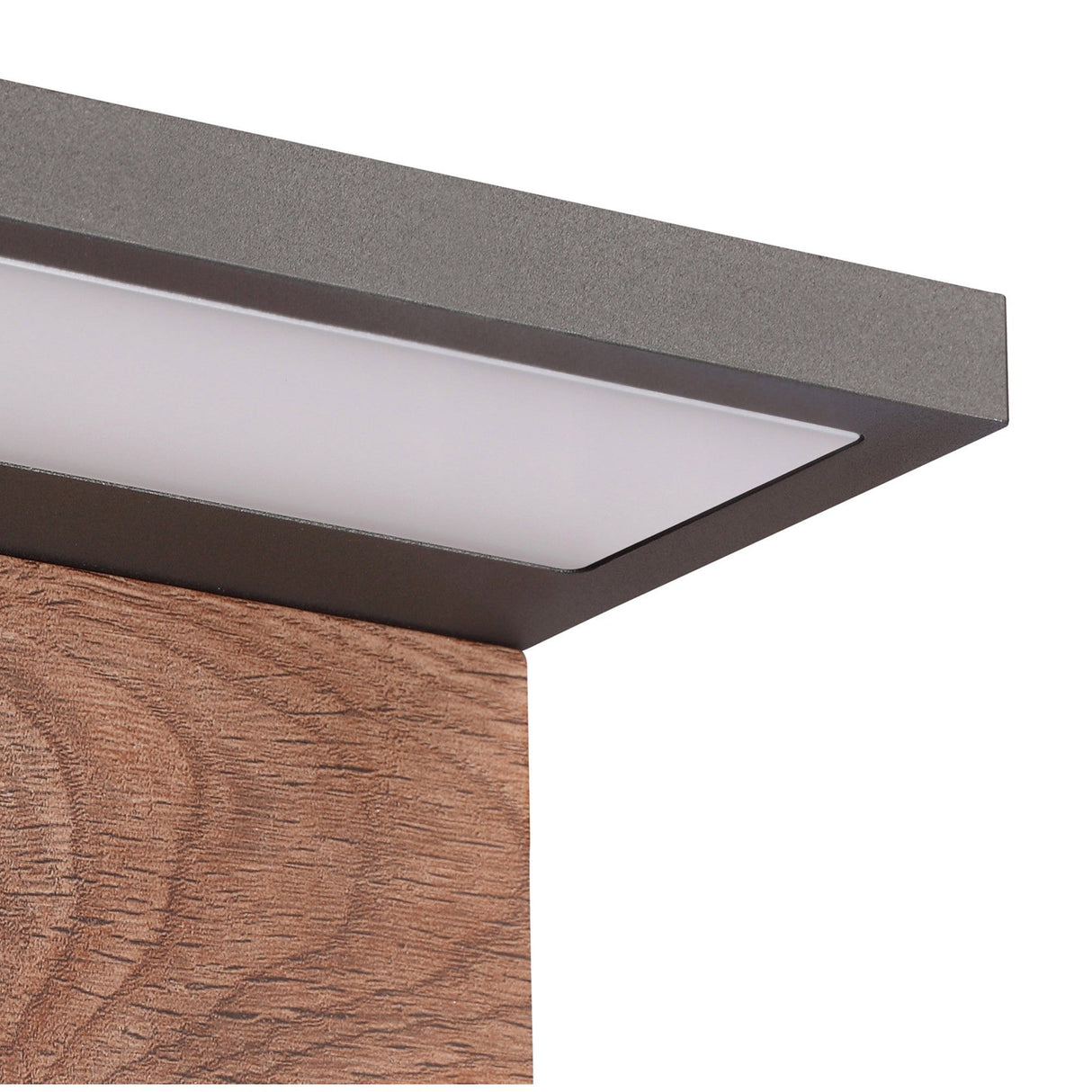 Ruka Outdoor LED Wall Light 13W 3000K - Anthracite/Brown