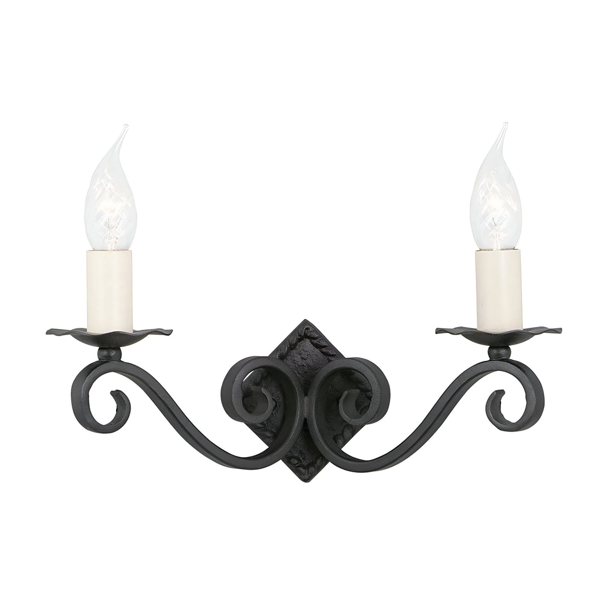 Rectory 2 Light Wall - Black