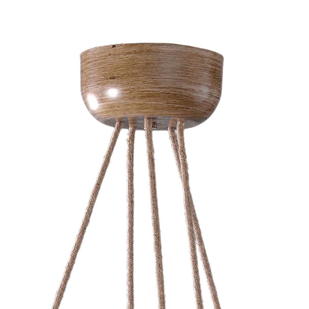Sabina 5 Light Cluster Pendant Light - Light Brown With Linen Shade