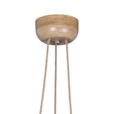 Sabina 3 Light Cluster Pendant Light - Light Brown With Linen Shade