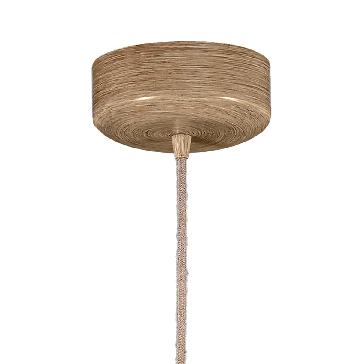 Sabina 60cm Round 1 Light Pendant Light - Brown With Linen Shade