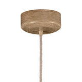 Sabina 60cm Round 1 Light Pendant Light - Brown With Linen Shade