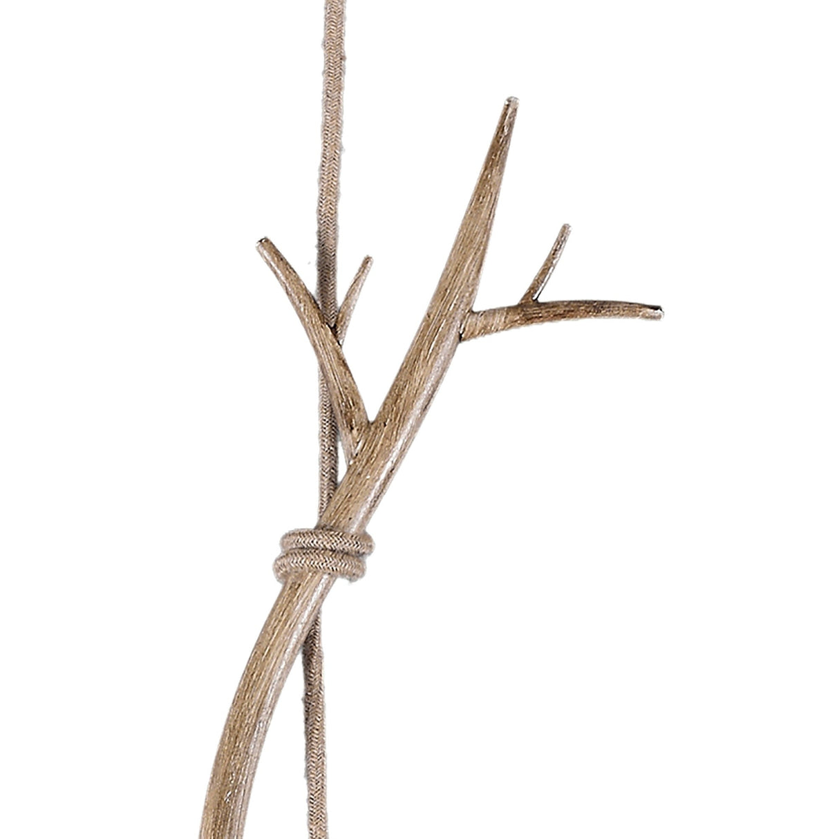 Sabina 60cm Round 1 Light Pendant Light - Brown With Linen Shade